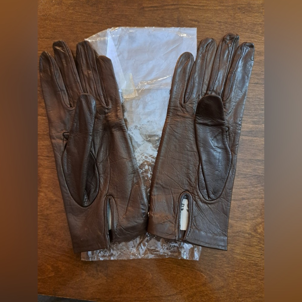 Brown Leather Gloves - Never Worn!